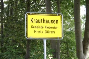 Krauthausen Startseite Ortsschild